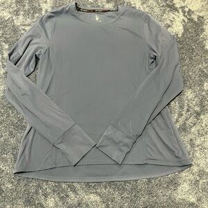 Spyder Active Women's Slate Long Sleeve Top Blue with Thumb Holes & Pockets